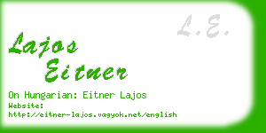 lajos eitner business card
